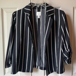 Black Striped Women's Blazer